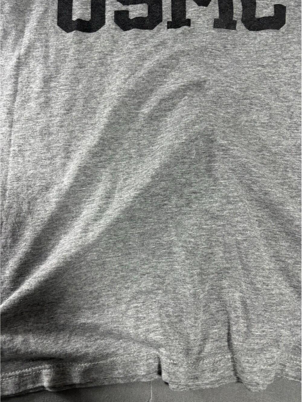 Vintage Military USMC Marine Corps Made In USA T-Shirt Size Medium Gray Black - Picture 7 of 14